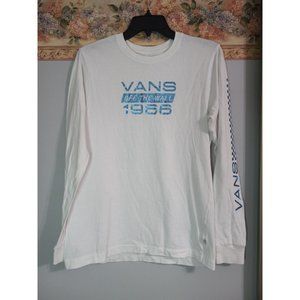 Vans Off The Wall Medium White Long Sleeve Casual Skate Outdoor Logo Shirt